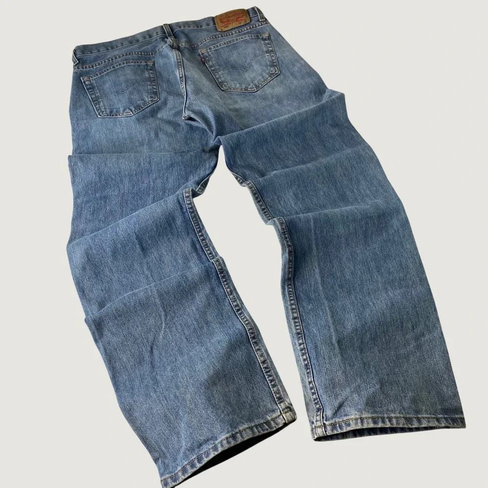 Levis 569 Jeans Mens 36x32 (Fits) Blue Baggy Loose Relaxed Whiskering Skater